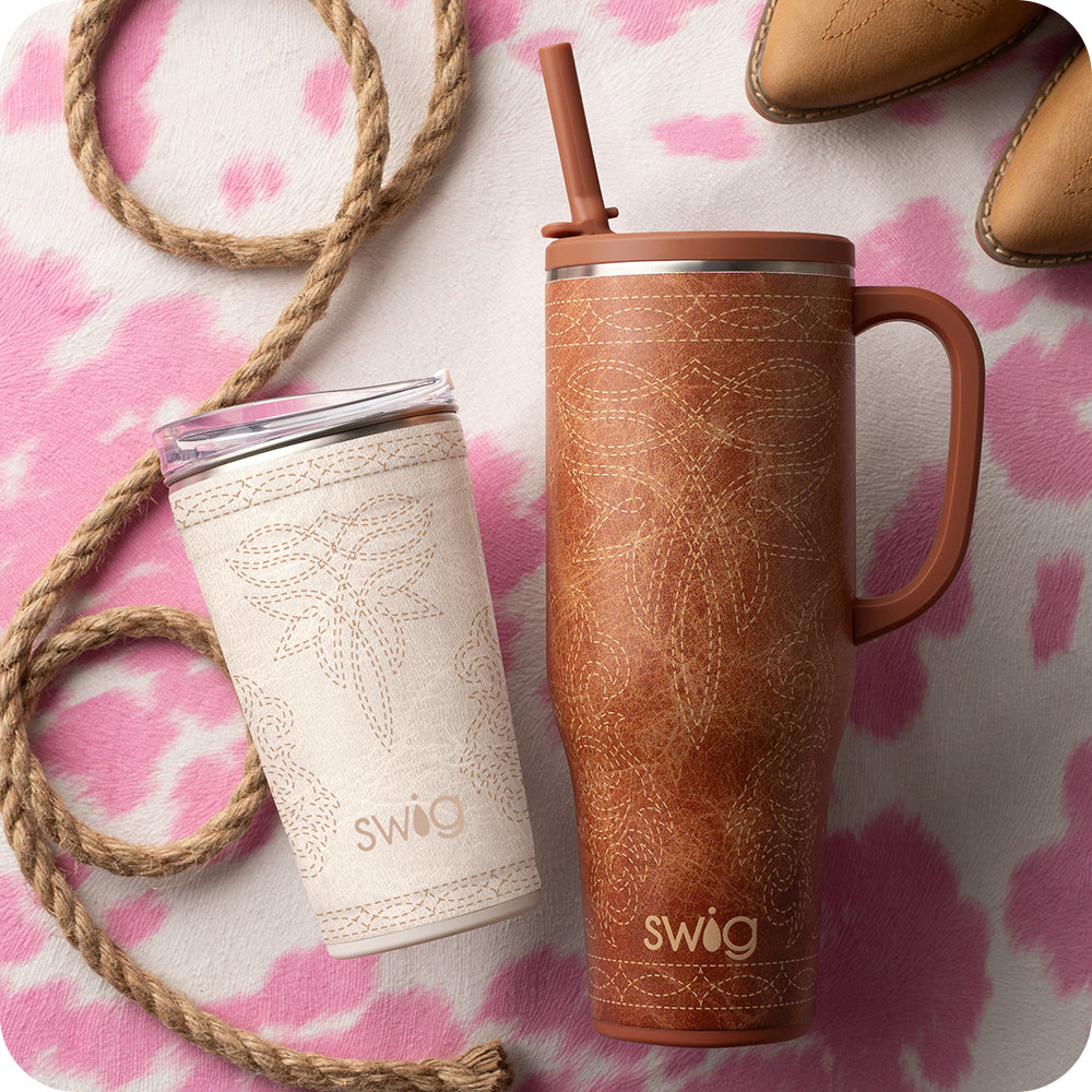 Saddle Stitch Cream Party Cup 24oz