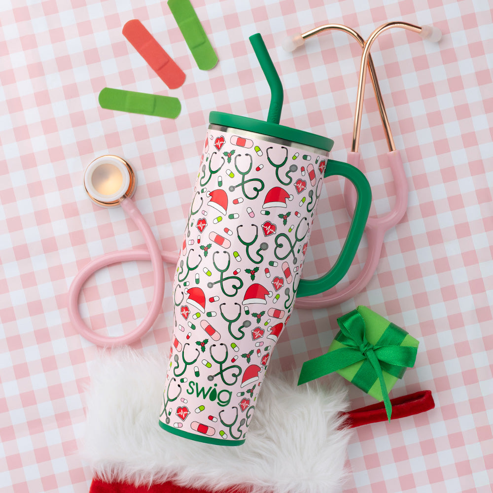 Santa's Scrubs Mega Mug 40oz