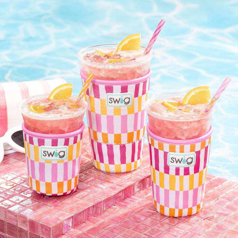 Sherbet Stripe Large Iced Cup Coolie