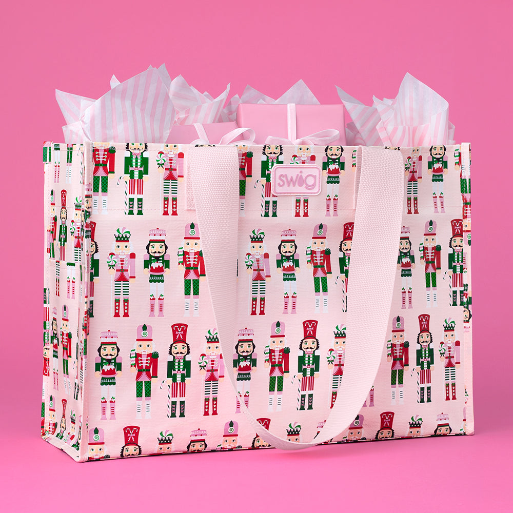 Sugar Plum Soldiers Large Reusable Gift Bag