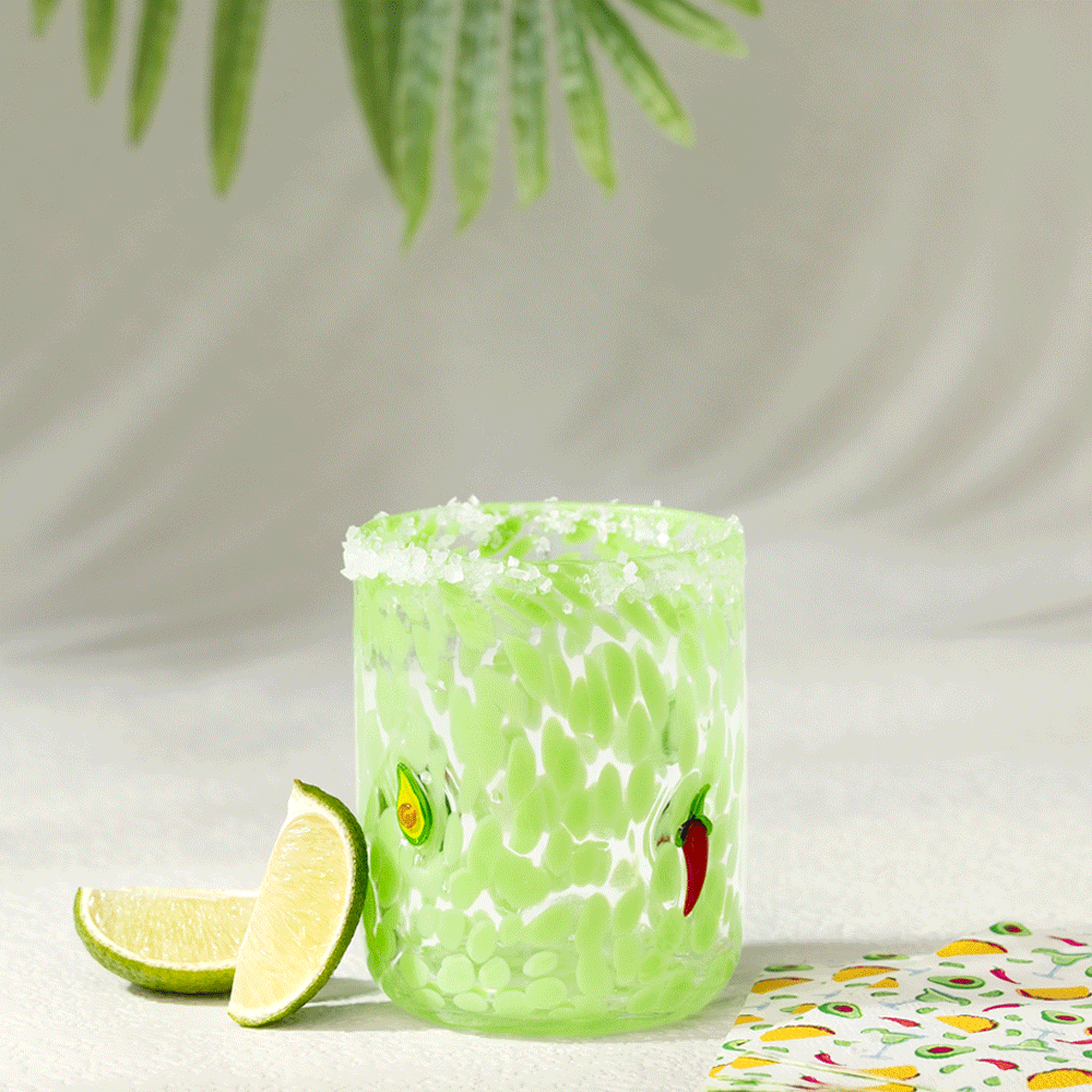 Taco Night Charm Glass 17oz