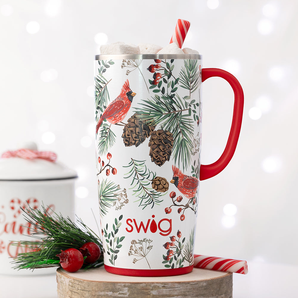 Winter Cardinals Travel Mug 22oz