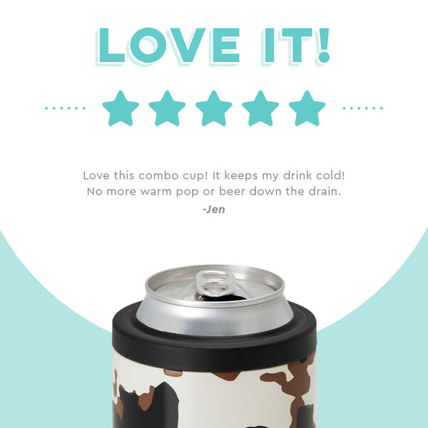 Swig Life customer review on 12oz Hayride Cow Print Can + Bottle Cooler - Love it