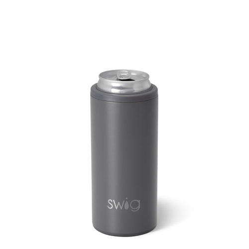 Swig Life 12oz Grey Insulated Skinny Can Cooler