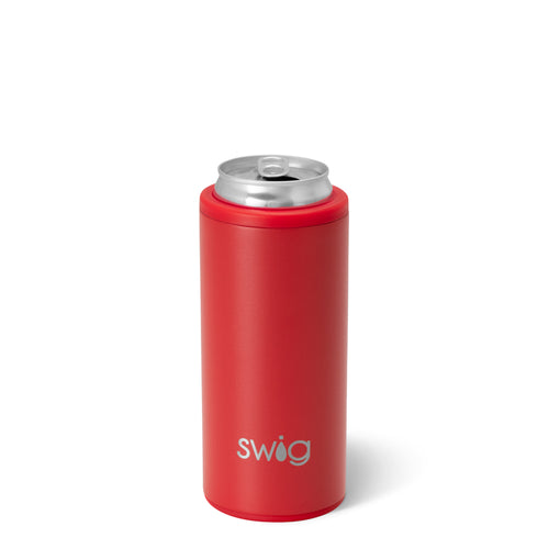 Swig Life 12oz Red Insulated Skinny Can Cooler