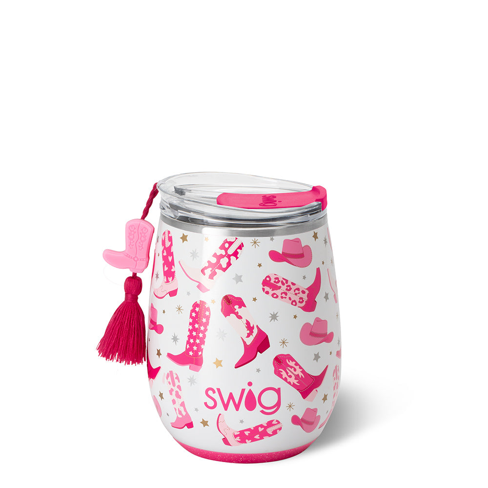 Swig Life 14oz Let's Go Girls Insulated Stemless Wine Cup with Tassle