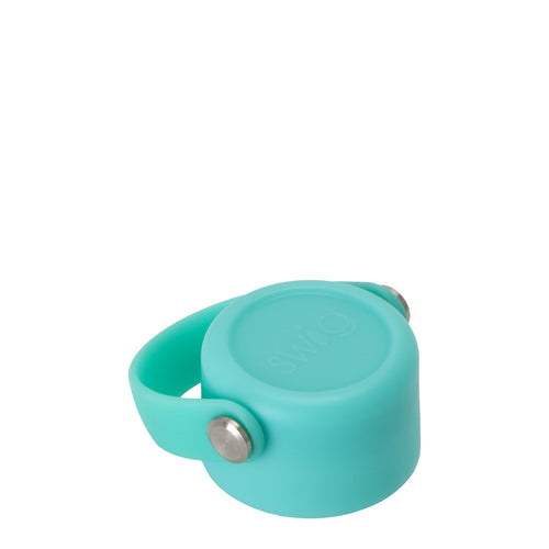Swig Life Carry Cap Lid in Aqua with handle flipped down