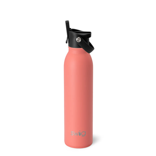 Swig Life 20oz Coral Insulated Flip + Sip Cap Water Bottle