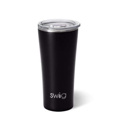 Black Flip + Sip Slim Tumbler 12oz