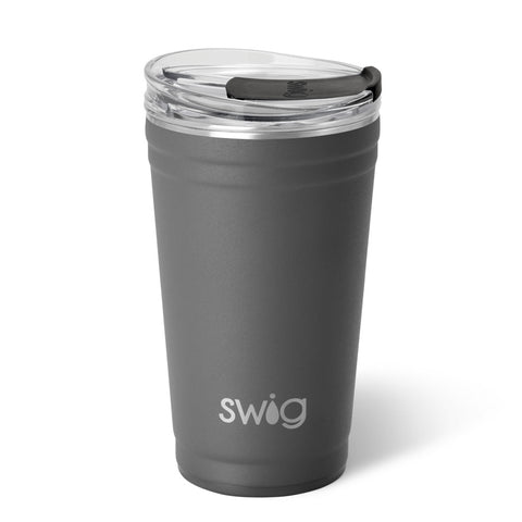Black Flip + Sip Slim Tumbler 12oz