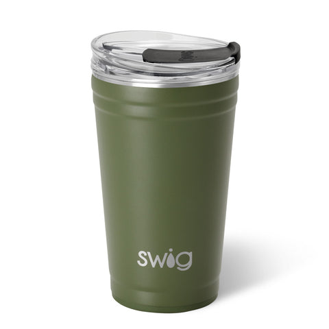 Olive Stemless Wine Cup (14oz)
