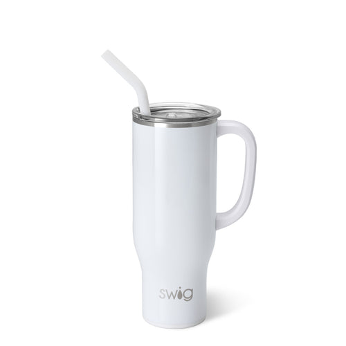 Swig Life 30oz Shimmer White Insulated Mega Mug with Handle