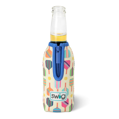 Swig Life Pickleball Insulated Neoprene Bottle Coolie with Zipper