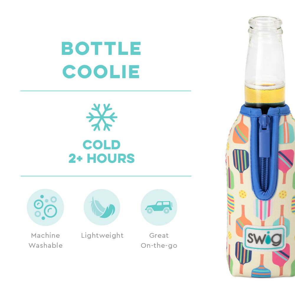 Swig Life Pickleball Insulated Neoprene Bottle Coolie temperature infographic - cold 2+ hours