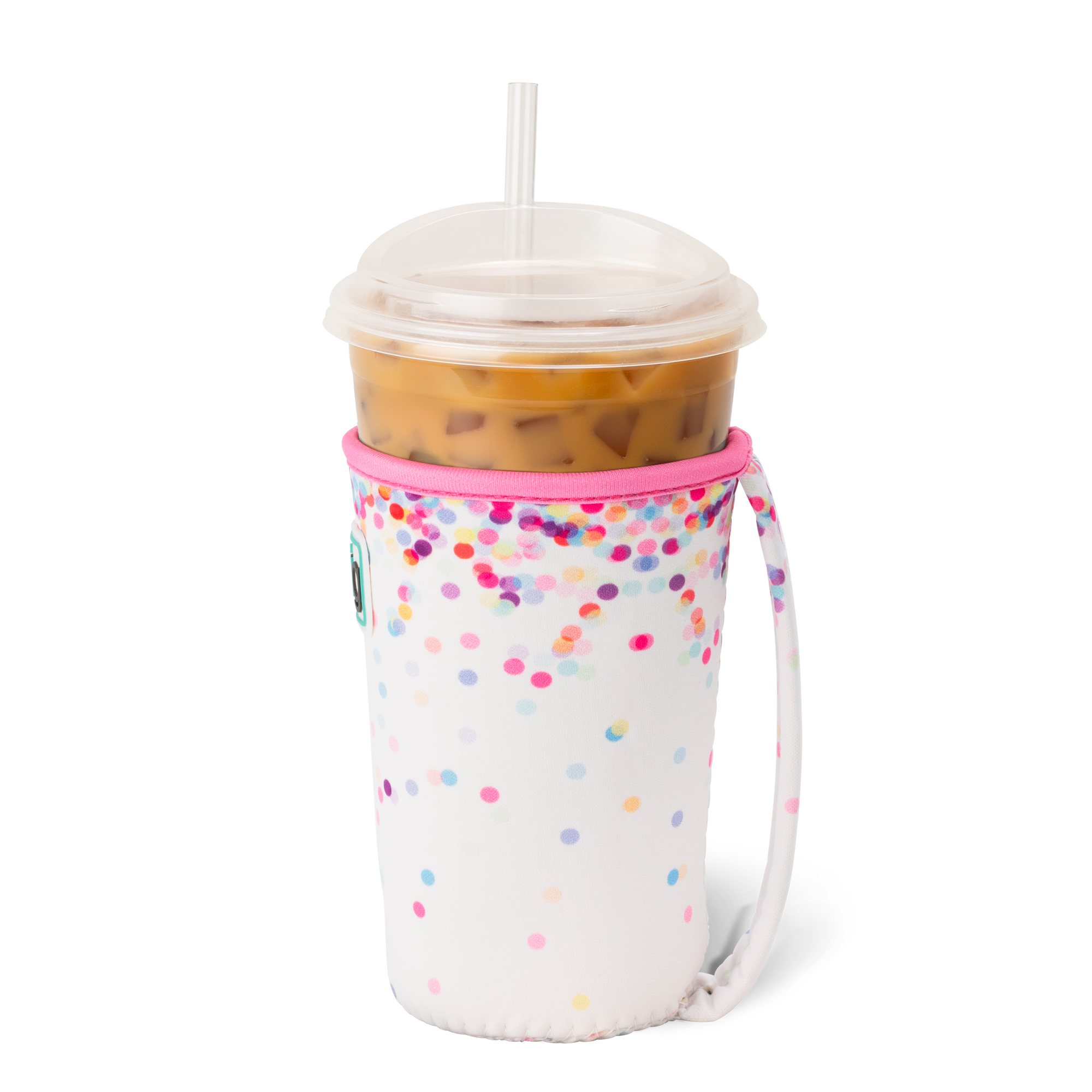 Swig Life Confetti Insulated Neoprene Iced Cup Coolie with hand strap
