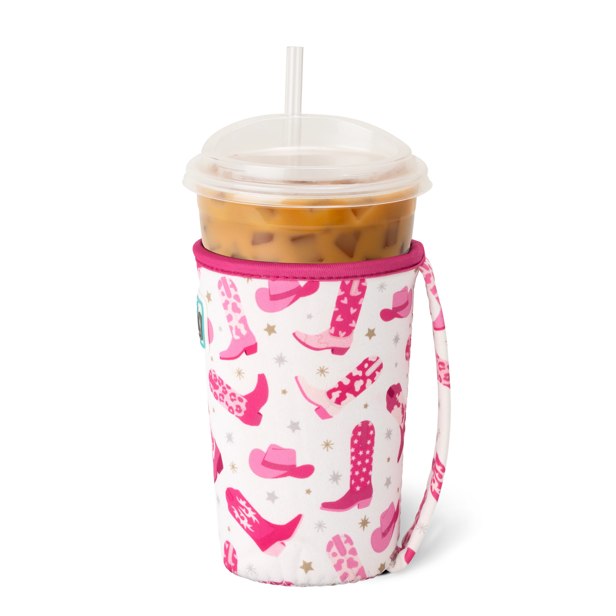 Swig Life Let's Go Girls Insulated Neoprene Iced Cup Coolie with hand strap
