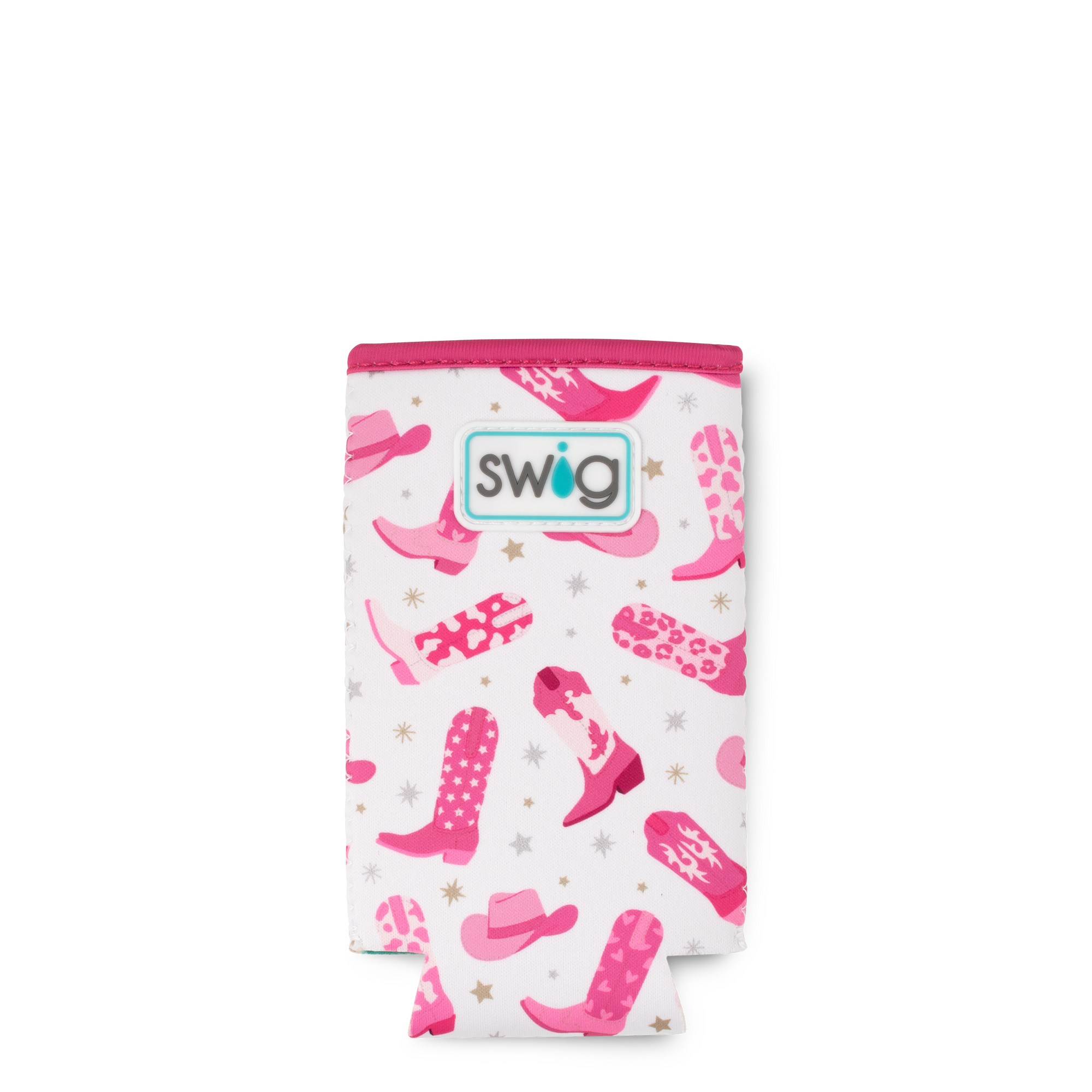 Swig Life Let's Go Girls Insulated Neoprene Slim Can Coolie Flat Lay