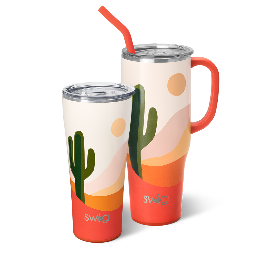 Swig Life Boho Desert Mega Set including a 32oz Tumbler and a 40oz Mega Mug