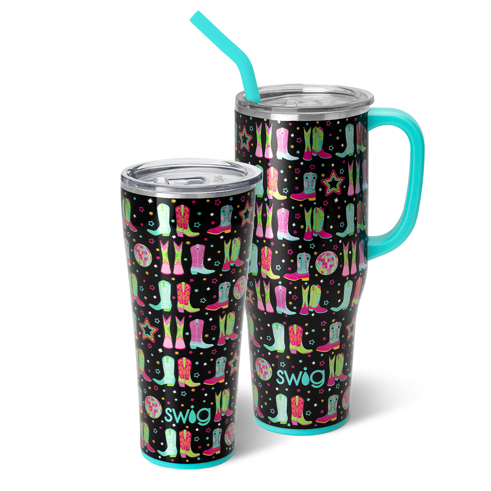 Swig Life Disco Cowgirl Mega Set including a 32oz Tumbler and a 40oz Mega Mug