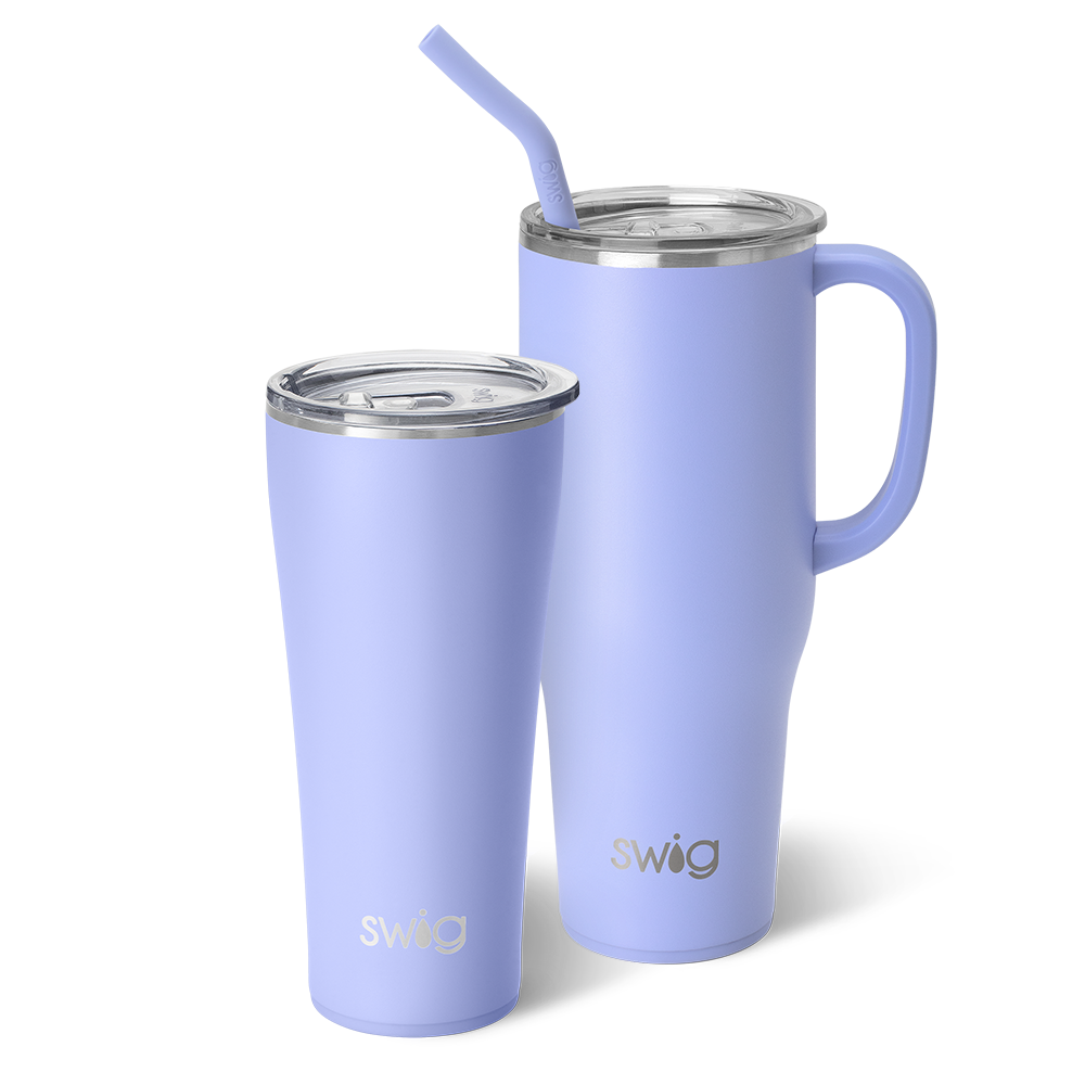 Swig Life Hydrangea Mega Set including a 32oz Hydrangea Tumbler and a 40oz Hydrangea Mega Mug