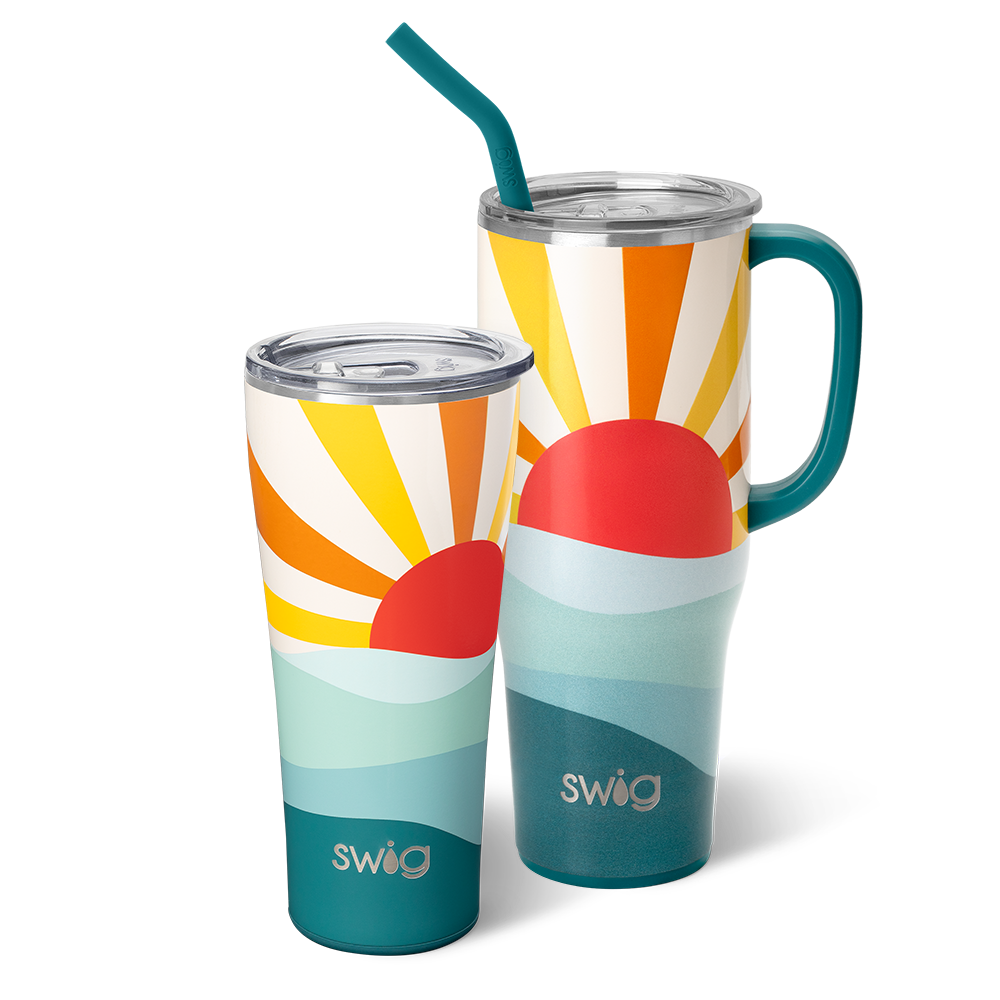 Swig Life Sun Dance Mega Set including a 32oz Sun Dance Tumbler and a 40oz Sun Dance Mega Mug