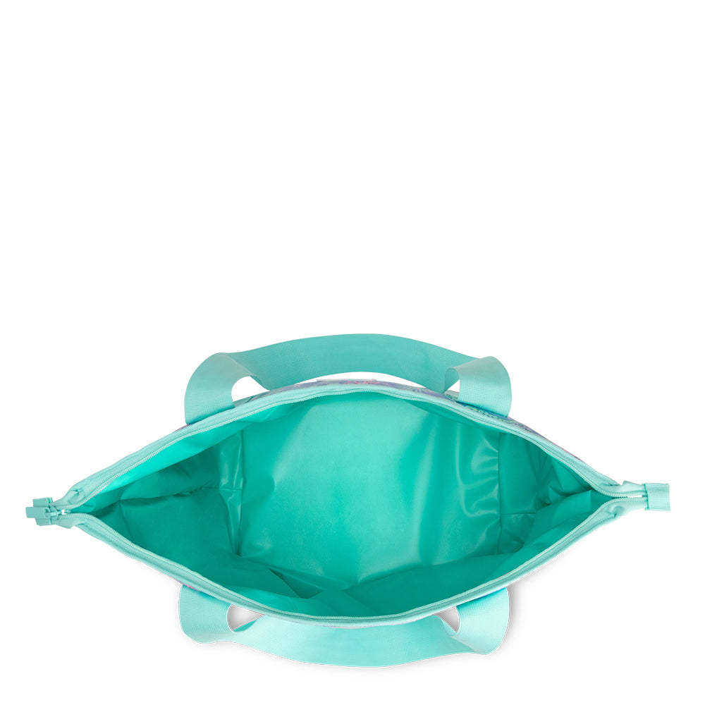 Swig Life Under the Sea Insulated Zippi Cooler inside view with aqua insulated liner