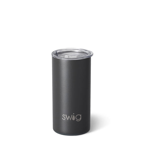 Black Flip + Sip Slim Tumbler 12oz
