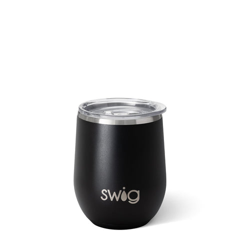 Black Flip + Sip Slim Tumbler 12oz