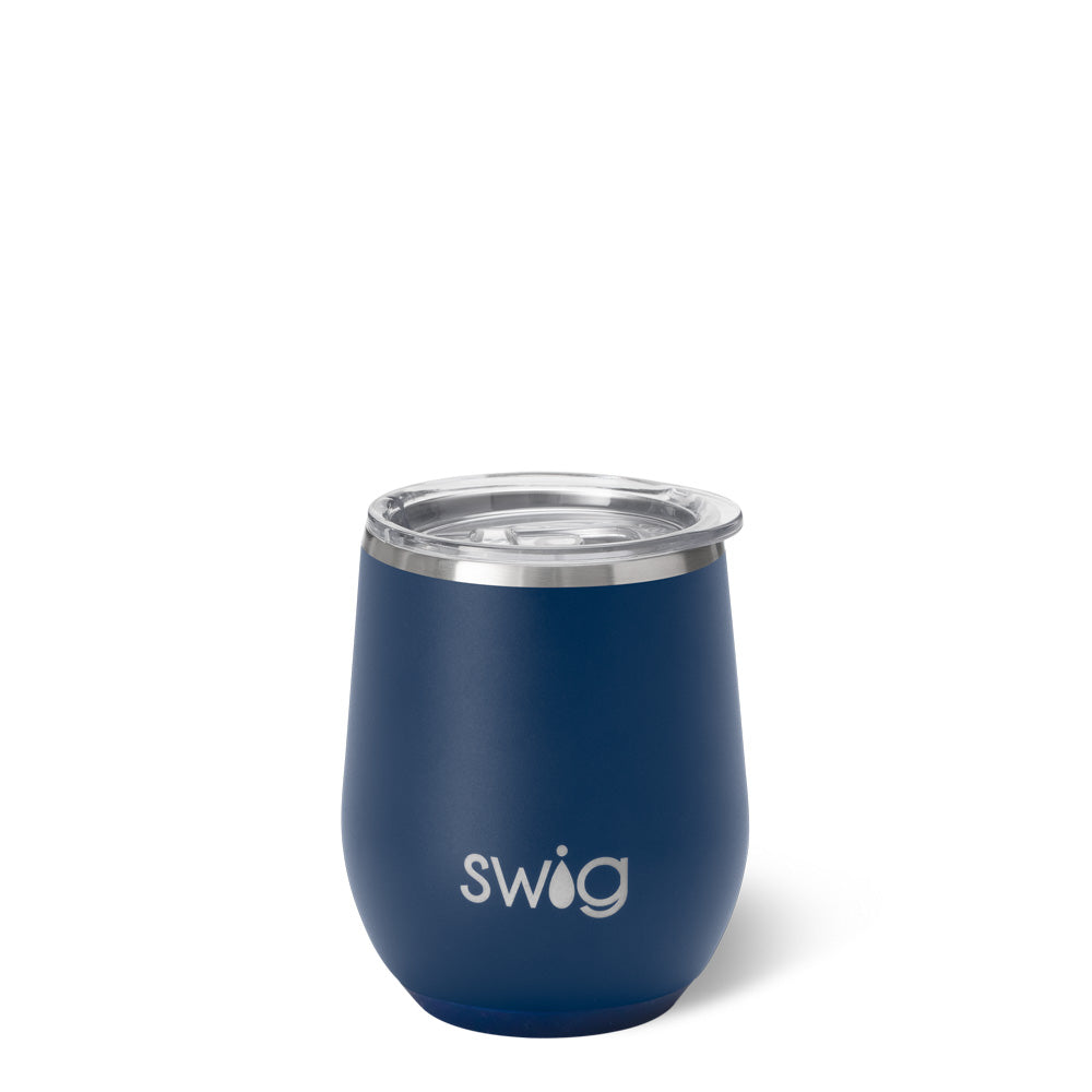 Swig Life 12oz Navy Insulated Stemless Wine Cup