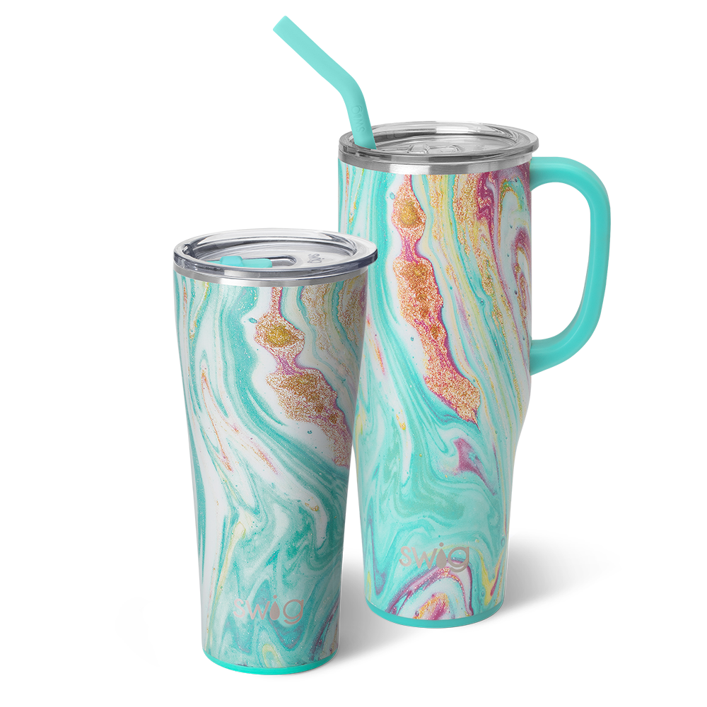 Swig Life Wanderlust Mega Set including a 32oz Tumbler and a 40oz Mega Mug