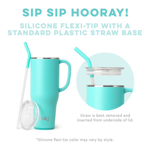 Travel Tumblers w/ Silicone Tip Straws