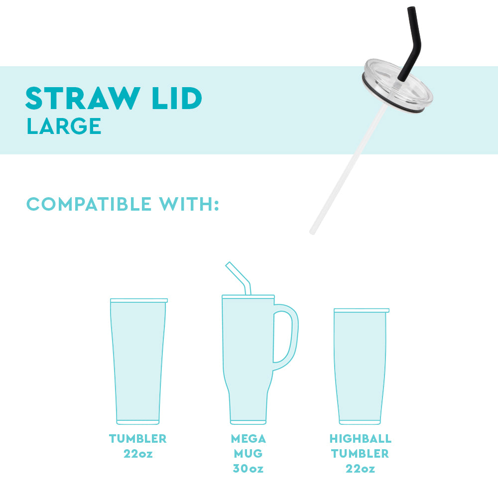 Black Large Straw Lid