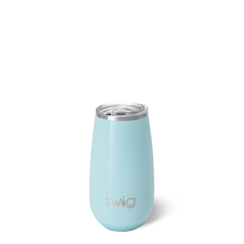 Shimmer Aquamarine Stemless Flute 6oz