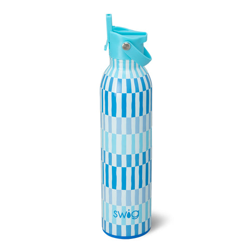 Swig Life 26oz Glacier Stripe Insulated Flip + Sip Cap Water Bottle