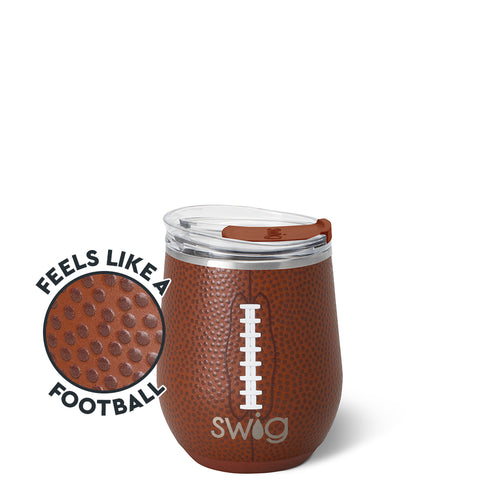 Football Stemless Wine 12oz