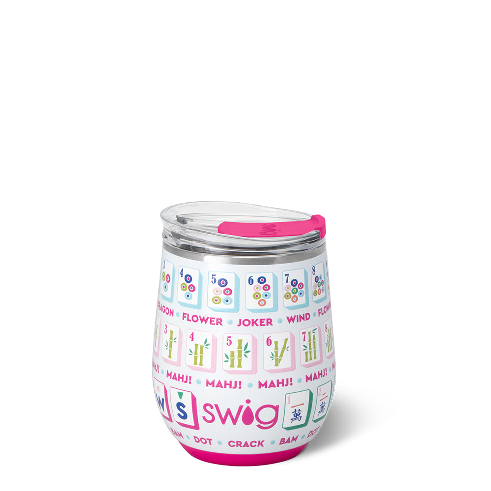 swig wine glass Mahjong Stemless Wine 12oz