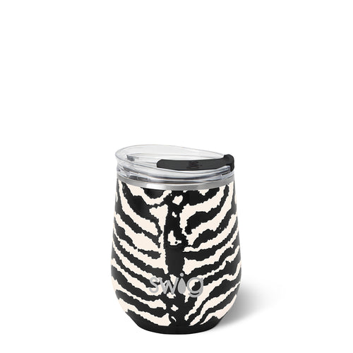 Zebra Stemless Wine Cup 12oz