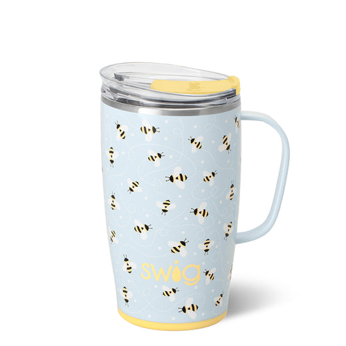 Swig Life 18oz Busy Bee Insulated Travel Mug with Handle