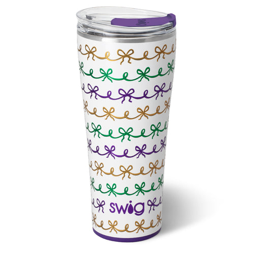 Mardi Gras Bows Tumbler 32oz