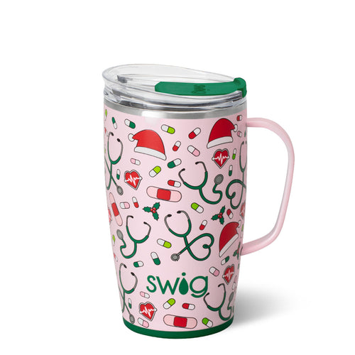 Santa's Scrubs Travel Mug 18oz