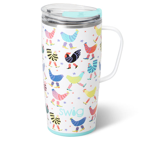Swig Life 22oz Funky Chicken Insulated Travel Mug with Handle