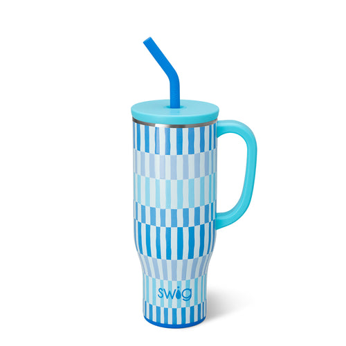 Swig Life 30oz Glacier Stripe Insulated Mega Mug with Handle