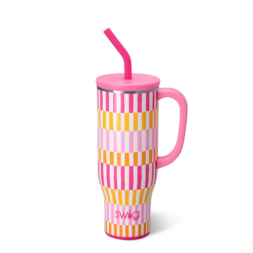 Swig Life 30oz Sherbet Stripe Insulated Mega Mug with Handle