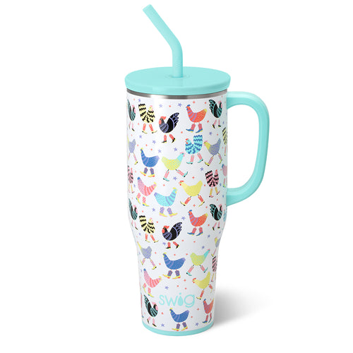Swig Life 40oz Funky Chicken Insulated Mega Mug with Handle