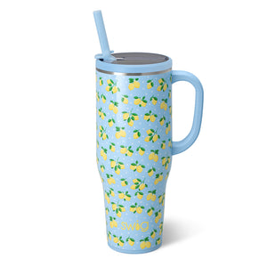 Swig Life Borraccia EZ Fill 907 G – Errbody At The Beach, Rosa Glitter, Mantiene Freddo 24 Ore, Tappo A Pulsante