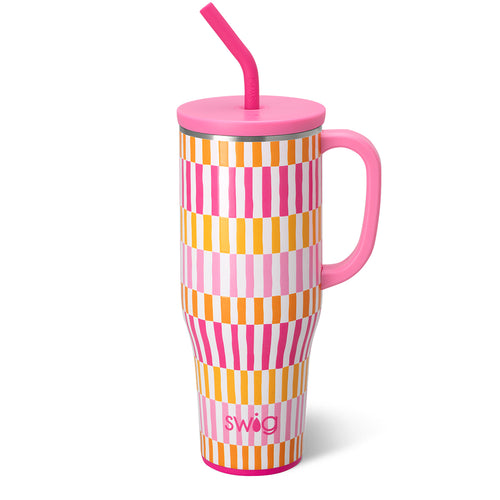 Swig Life 40oz Sherbet Stripe Insulated Mega Mug with Handle