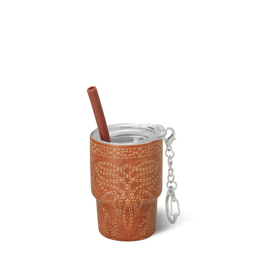 Saddle Stitch Cognac Swig Shot 2oz