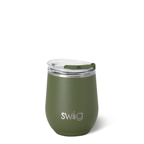 Olive Stemless Wine 12oz