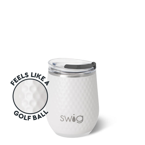 White Golf Ball Stemless Wine 12oz