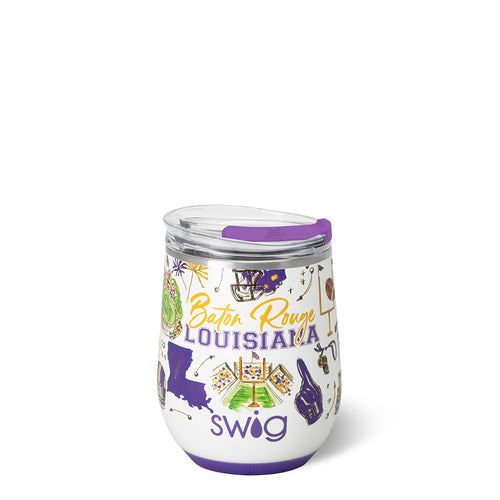 Tailgates in Baton Rouge Stemless Wine 12oz